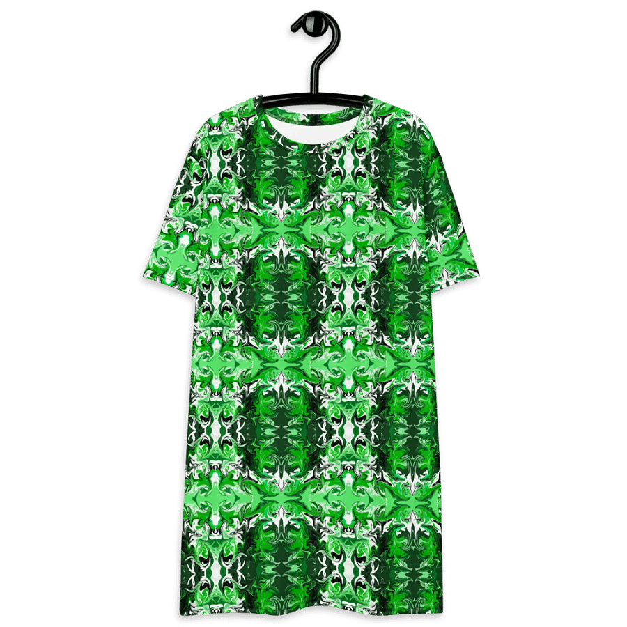 Green Swirl T-Shirt Dress product image (5)