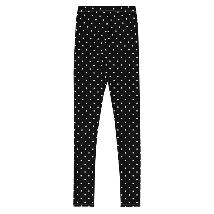 Girl's All-Over White Polka Dots Leggings product image (2)