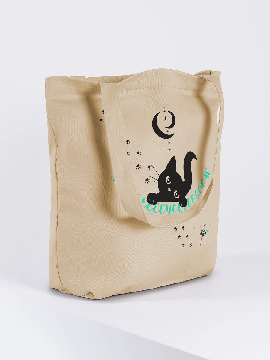 Meeeeeyoooooooow Hiiiiiiiii- Eco-Friendly Tote Bag (Turquoise Font) product image (4)