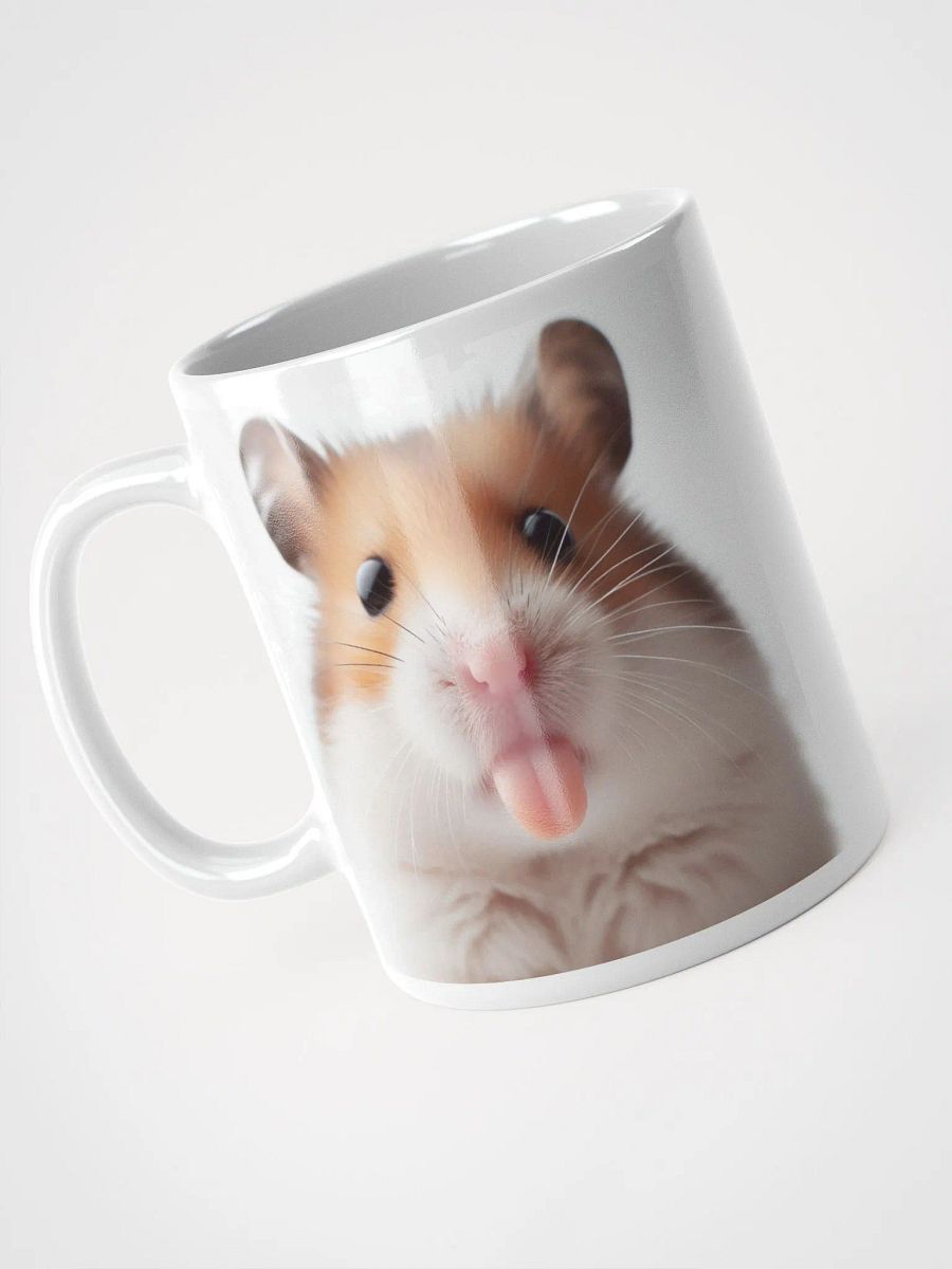 Rude Hamster #Humorous Glossy Mug - White product image (3)