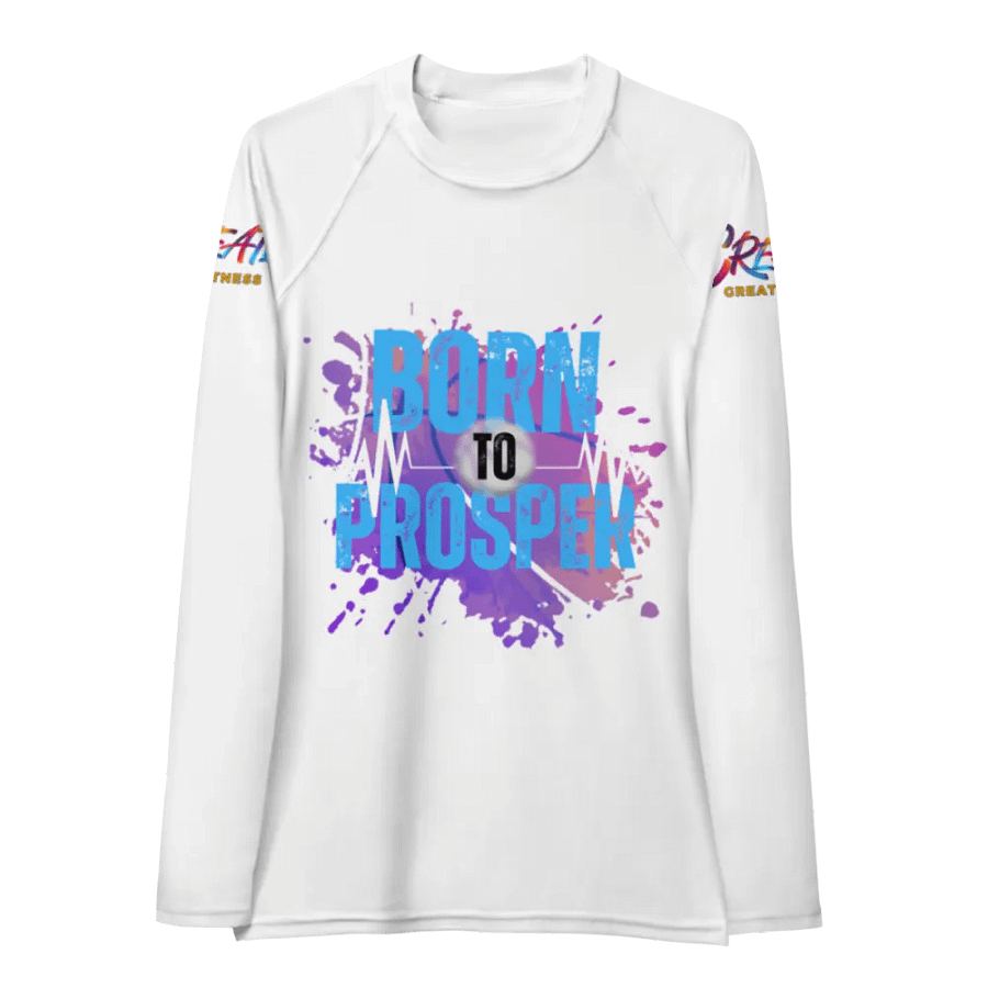 Born to Prosper Vibrant Splatter Rash Guard product image (1)
