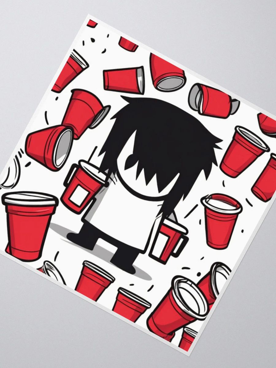 Party Cup Cartoon Kiss Cut Stickers product image (2)