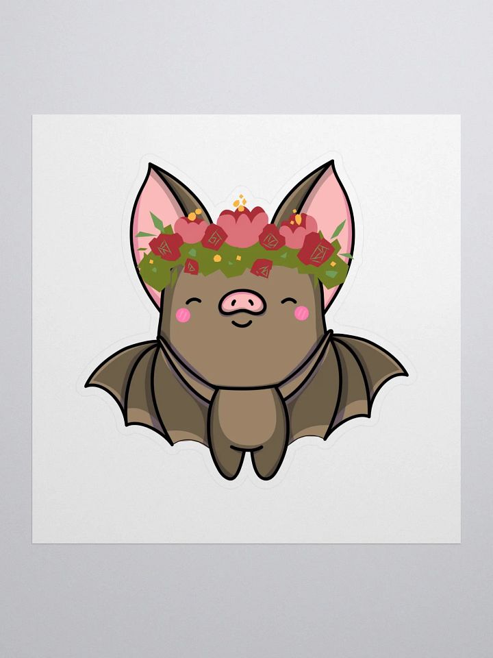 Floral Crown Bat Sticker product image (1)