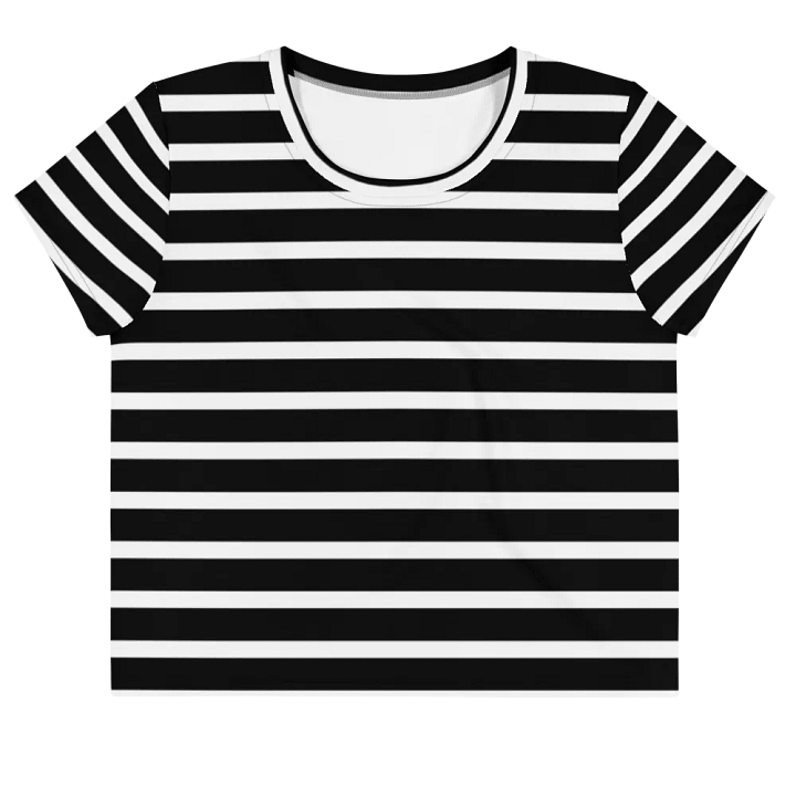 Black & White Stripes Crop Top product image (1)