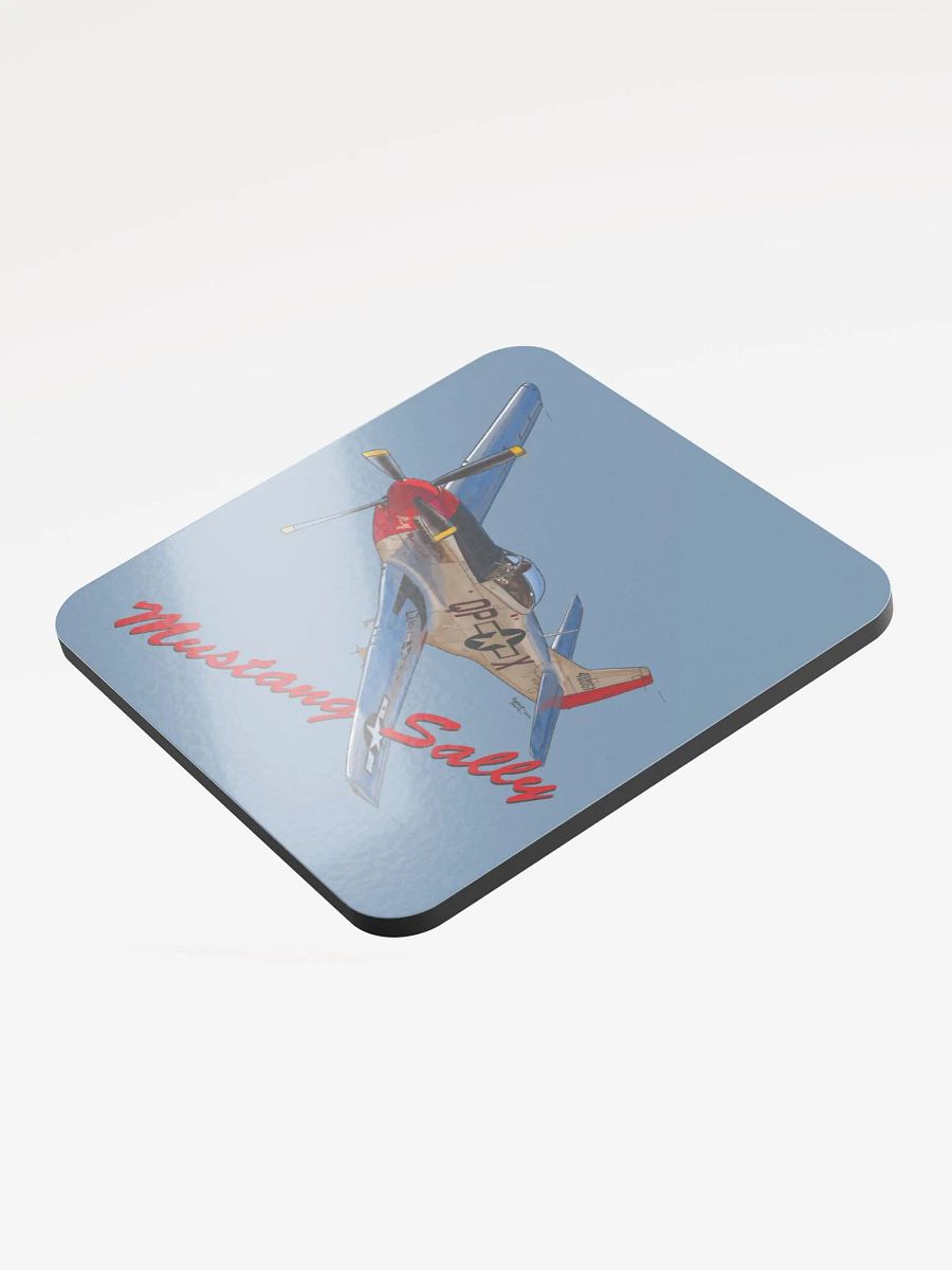 Mustang Sally Skyborne Blue Background Gloss Cork Coaster product image (3)
