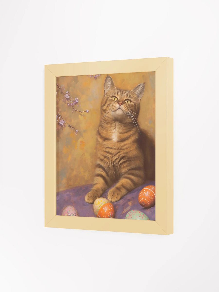 Curious Cat and Easter Eggs Framed Poster product image (5)