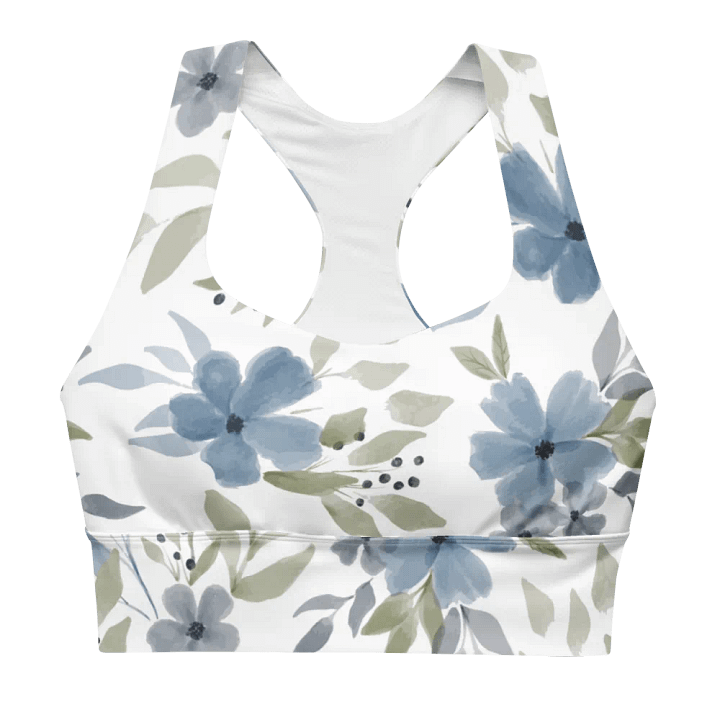Blue Blossom All-Over Sports Bra product image (1)