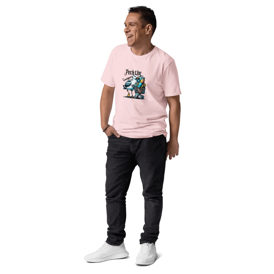 Peck the sweepers! organic cotton tee shirt. product image (396)