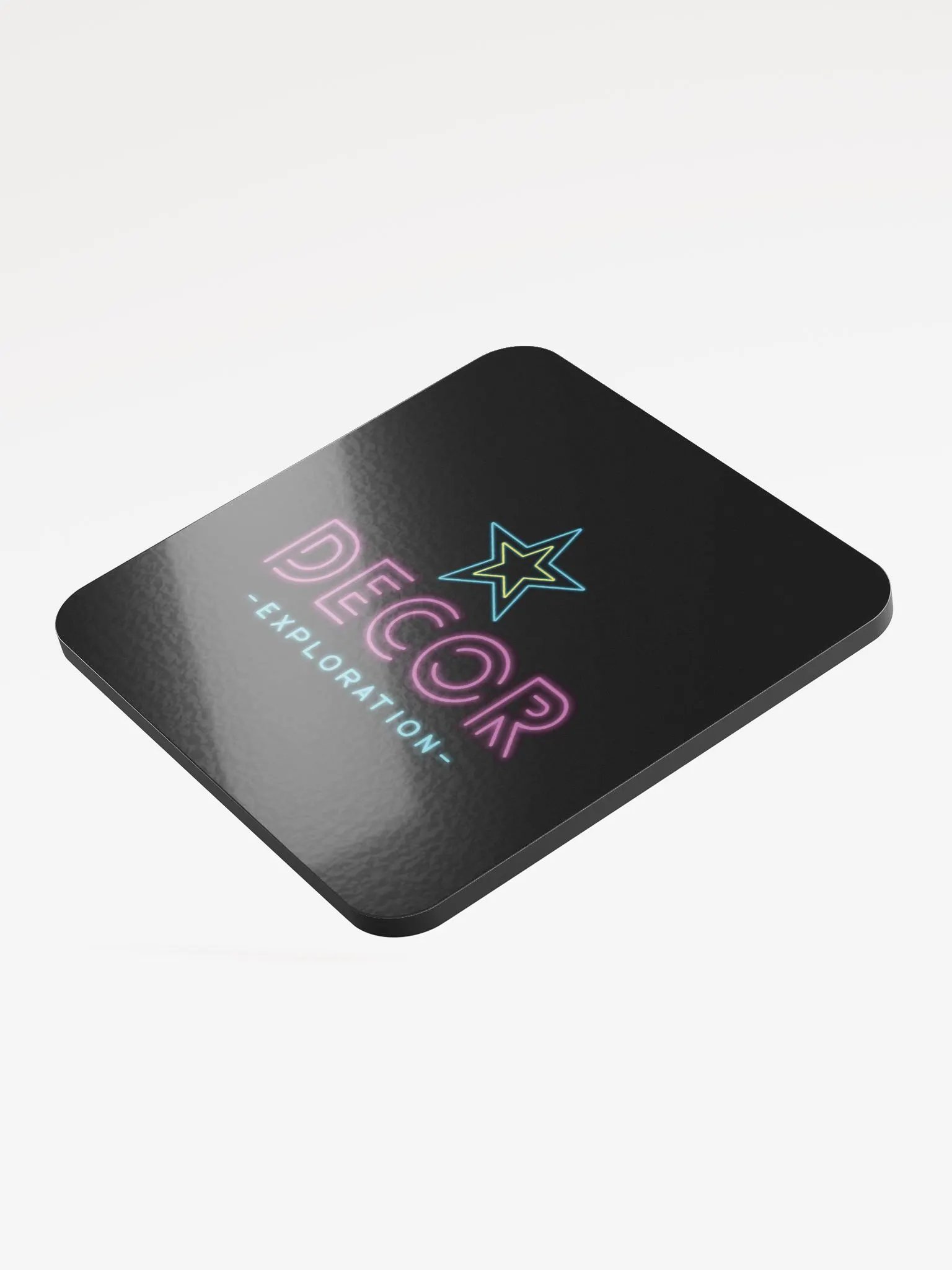 Decor Exploration Black Glossed Cork Coaster product image (3)