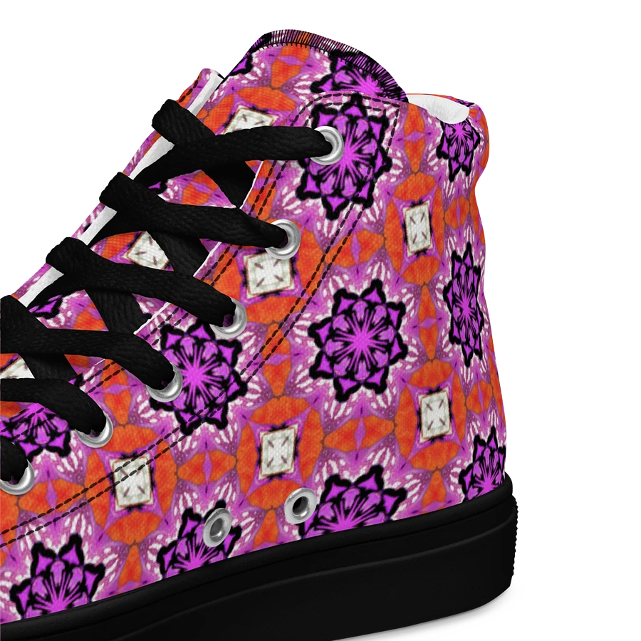 Abstract Foxy Repeating Pattern Ladies Canvas Shoe High Tops product image (43)