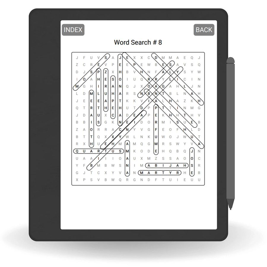 Kindle Scribe Bible Word Search Puzzles | Interactive Puzzle | Remarkable 2 Compatible | Digital Download for e-reader | PDF product image (3)