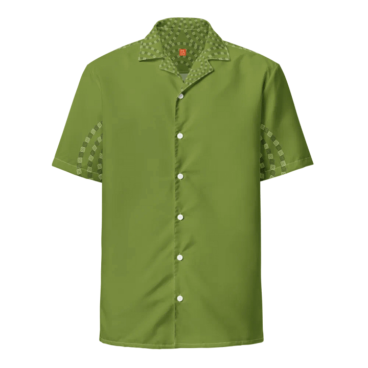 Optical Sun Icon / MO Hawaiian Shirt /| Olive product image (1)