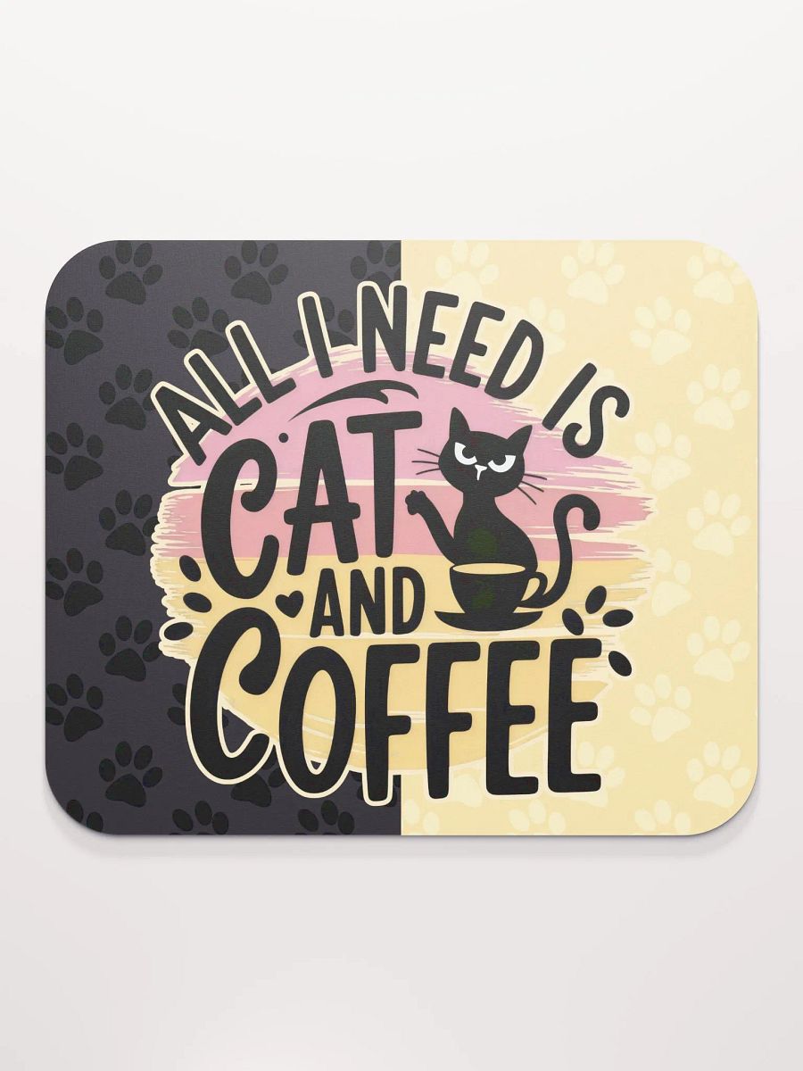 Cat & Coffee Vibes Mouse pad product image (7)