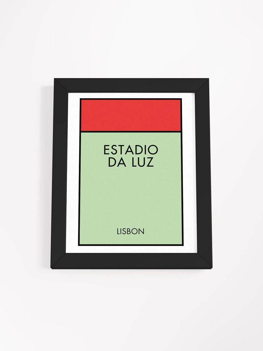 Estadio Da Luz Stadium Lisbon Monopoly Title Art Framed Print product image (2)