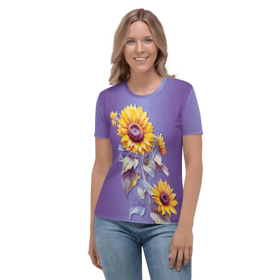 Floral Themed All Over Print T-shirt product image (2)