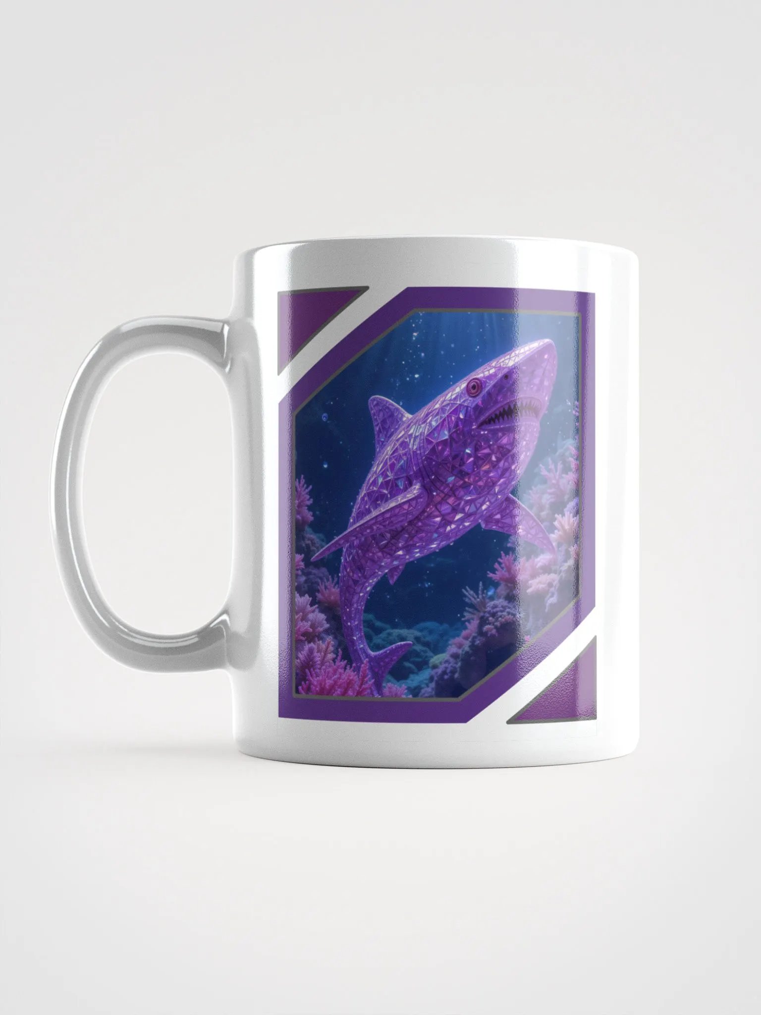 Glossy Mug: Amethyst Shark product image (6)