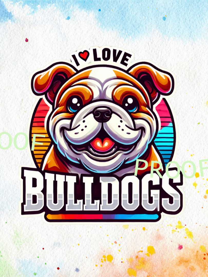 I Love Bulldogs – Instant Download Graphic Design product image (1)