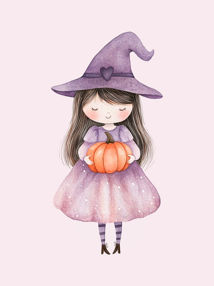 Cute witch - Clipart product image (1)