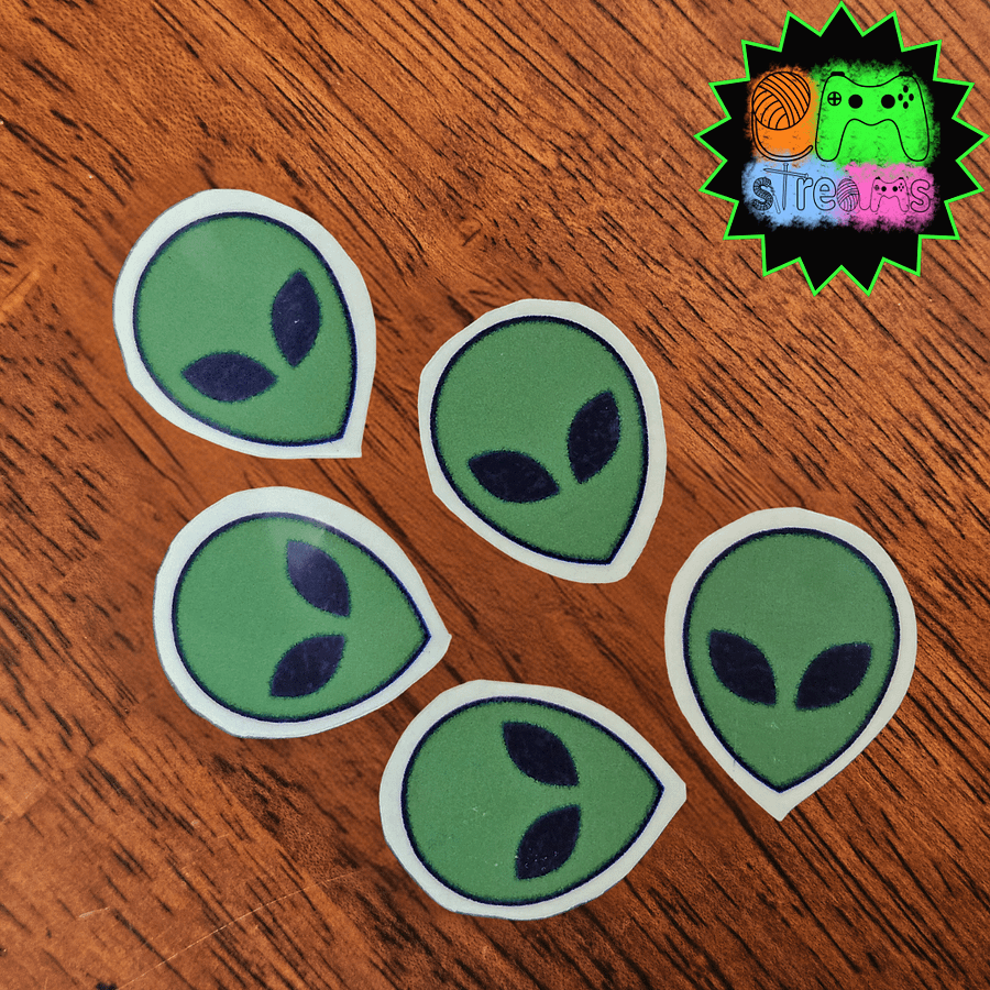 Small Alien Temporary Tattoo - Set of 5 product image (1)