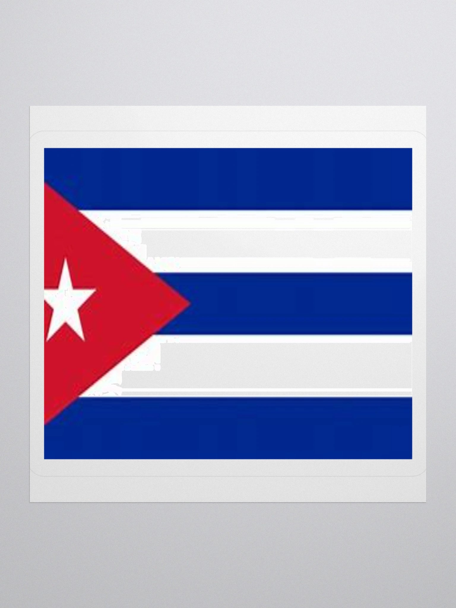 Cuba Flag Sticker | White Star Design | Durable Vinyl | 3 Sizes product image (1)