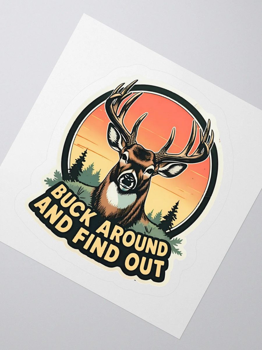 Buck Around Sunset Kiss Cut Stickers product image (5)