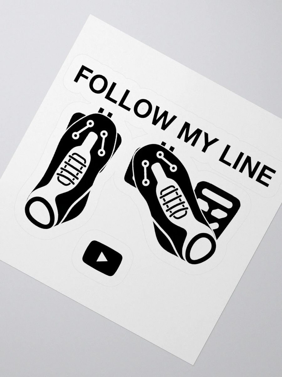 Follow My Line Sticker Black on White v2 product image (2)