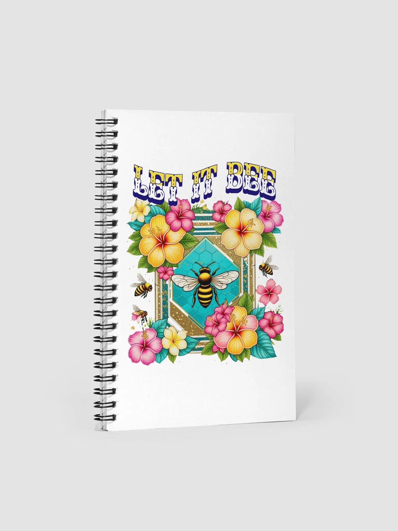 Let It Bee Flower Spiral Notebook product image (1)