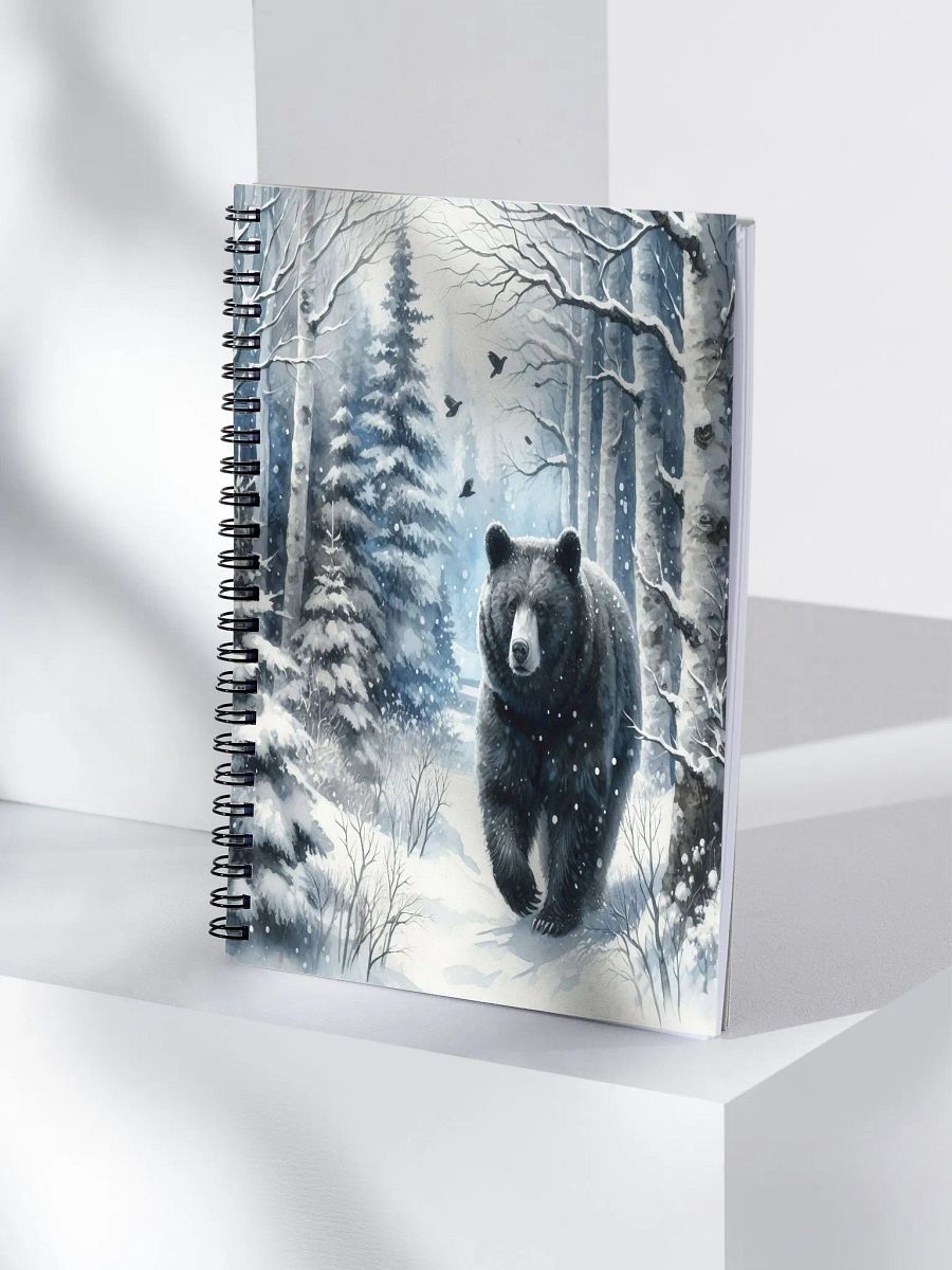Winter Wonderland Black Bear-Spiral Notebook product image (4)
