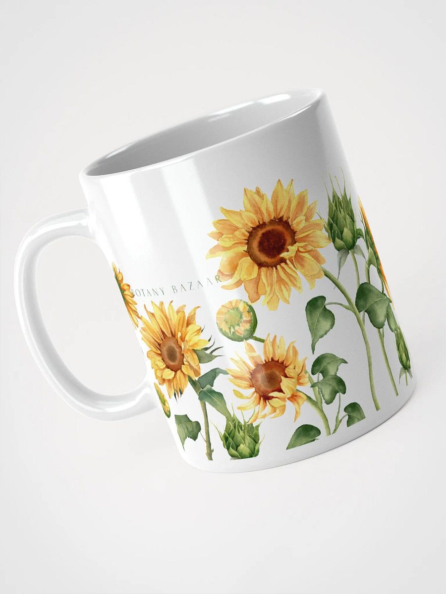 Sunflower Stalks White Ceramic Mug product image (5)