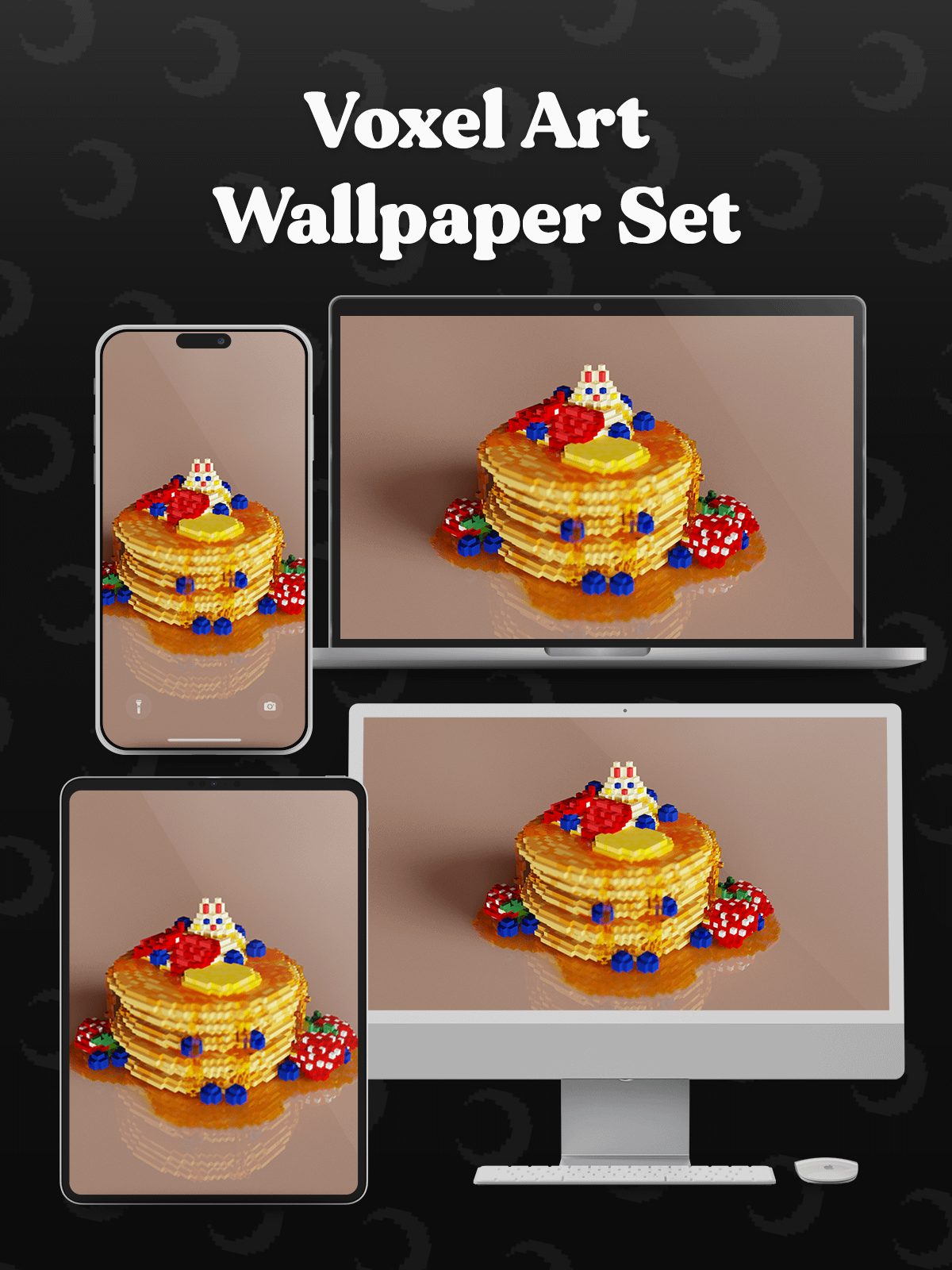 Maple syrup falls 🌙 Voxel art wallpapers product image (2)