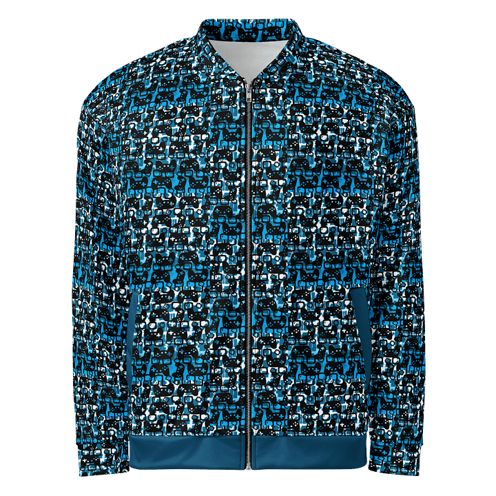 Story Lover Unisex Bomber Jacket (Blue and Black) product image (2)
