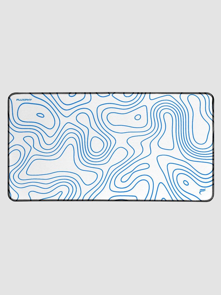 White Blue Topography Mousepad by Fluxphy product image (1)