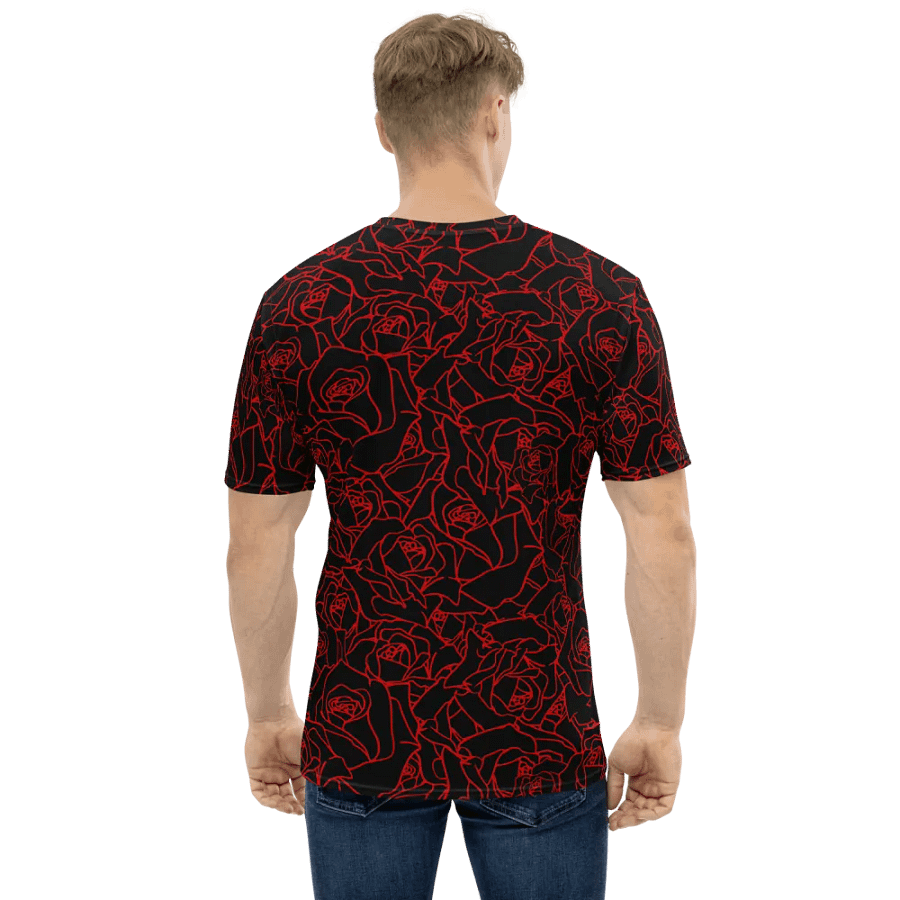 Loads of Roses · black-red crew neck t-shirt product image (2)