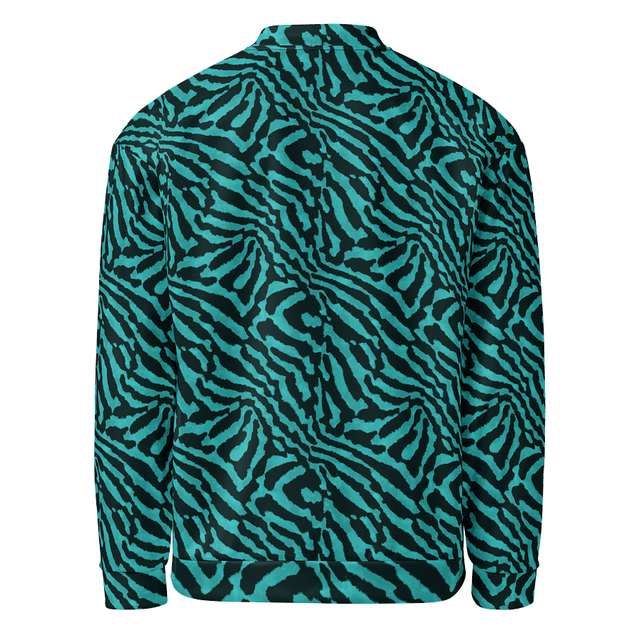 Teal Zebra Bomber Jacket product image (2)
