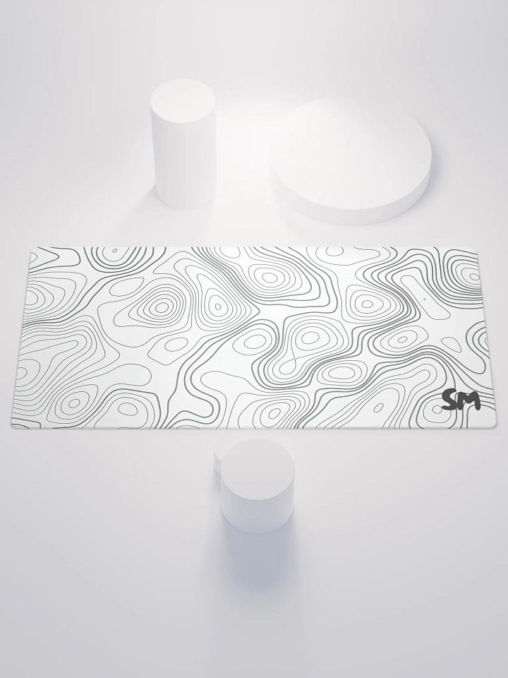 Snow White Topographic Gaming Mouse Pad product image (1)