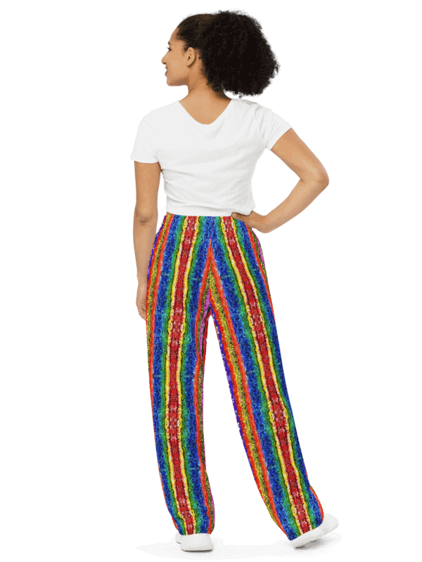 Boho colorful Stripes - Unisex Wide-Leg Pants product image (2)