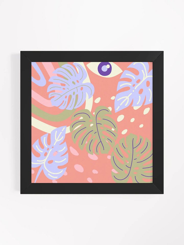 Pastel Monstera Leaves Framed product image (2)