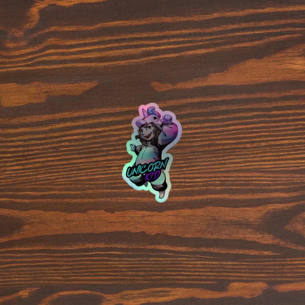 Unicorn Kid Holographic Kiss-Cut Sticker product image (5)