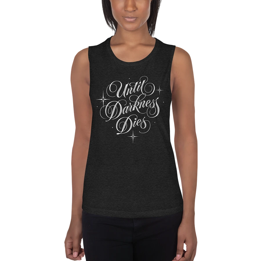 Until Darkness Dies (simple design) Bella+Canvas Women's Flowy Muscle Tank product image (3)