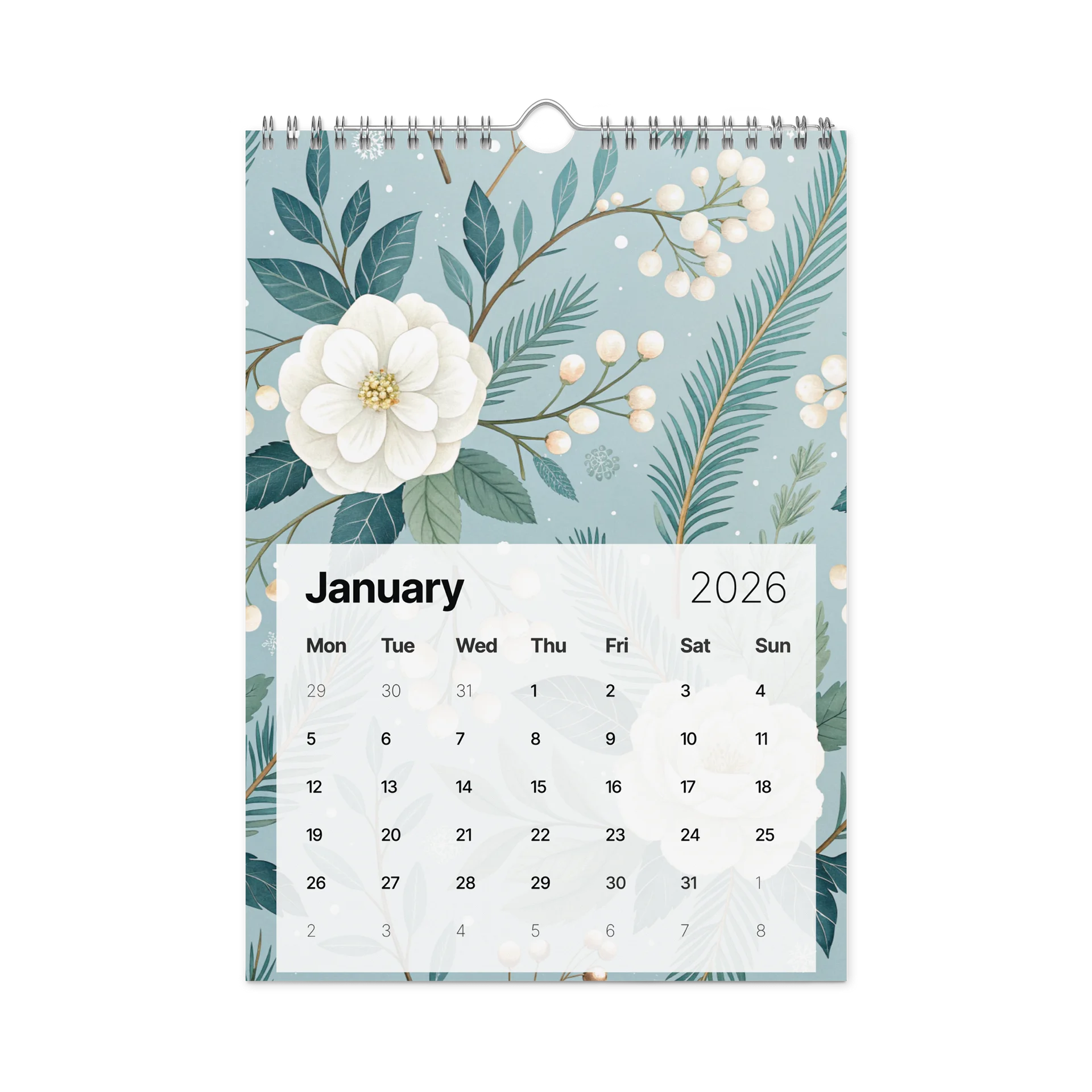 Bloom & Wonder – Floral Patterned Wall Calendar 2026 product image (6)