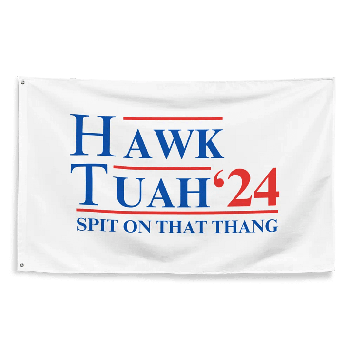 The Hawk Tuah '24 Spit on that Thang - Flag product image (2)