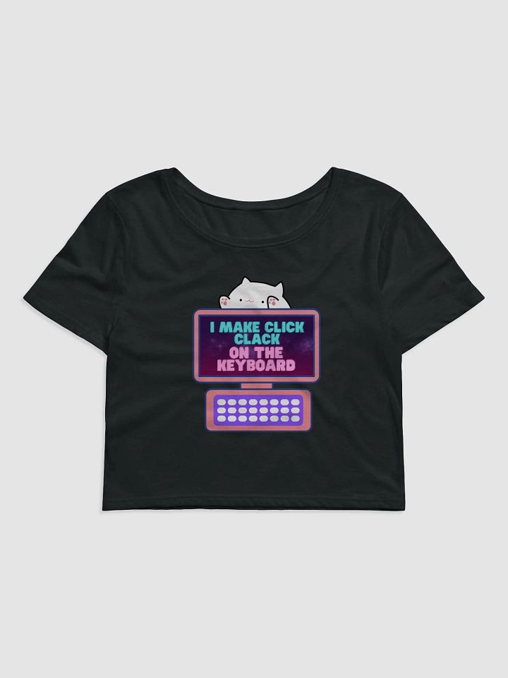 Click Clack Bongo Cat Womens Printed Crop Top product image (1)
