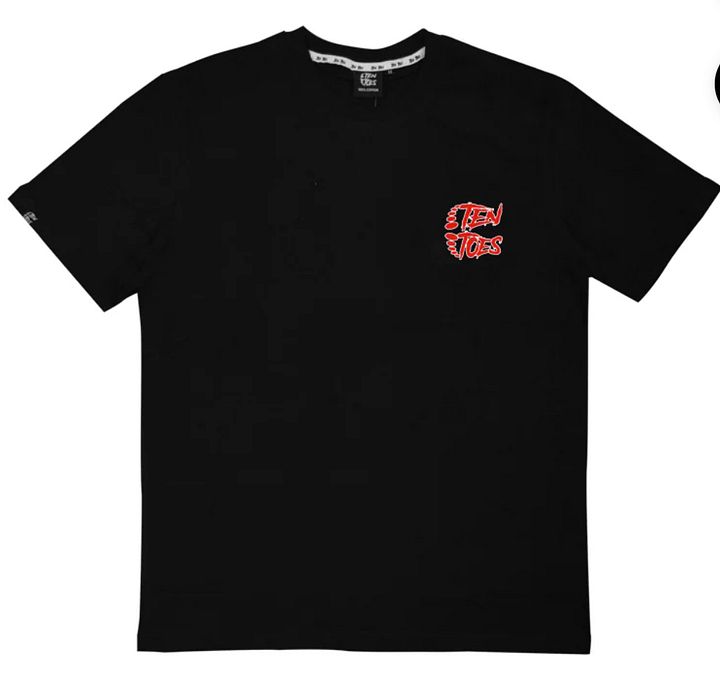 Ten Toes Shirt Blk( Red Logo) product image (1)