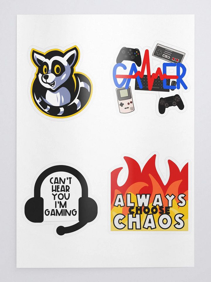Lemur Gaming Kiss Cut Sticker Sheet Pack product image (1)