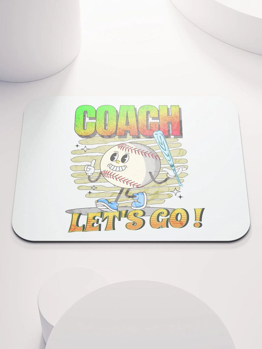 Retro Mascot Coach Lets Go Mouse Pad product image (1)