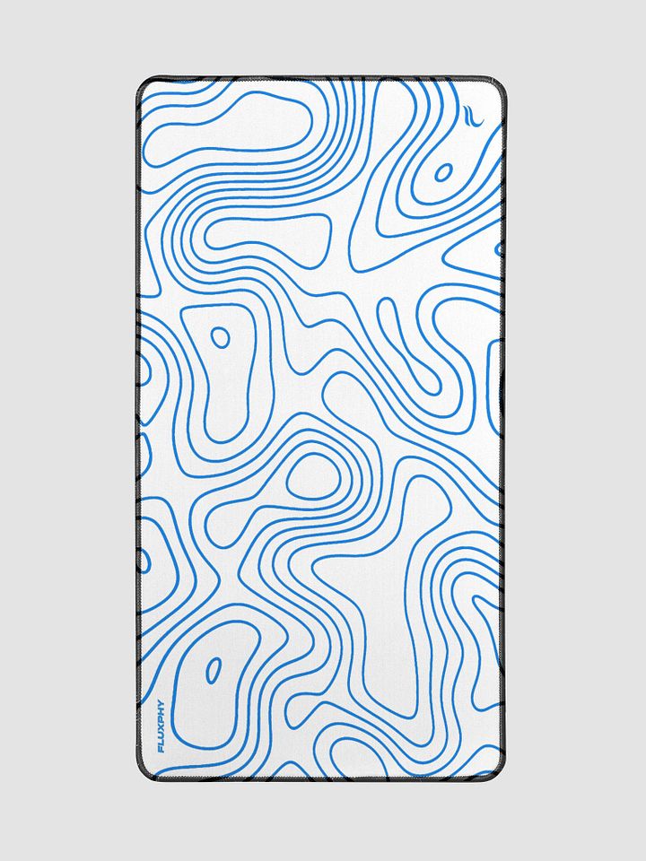 White Blue Topography Mousepad by Fluxphy product image (2)