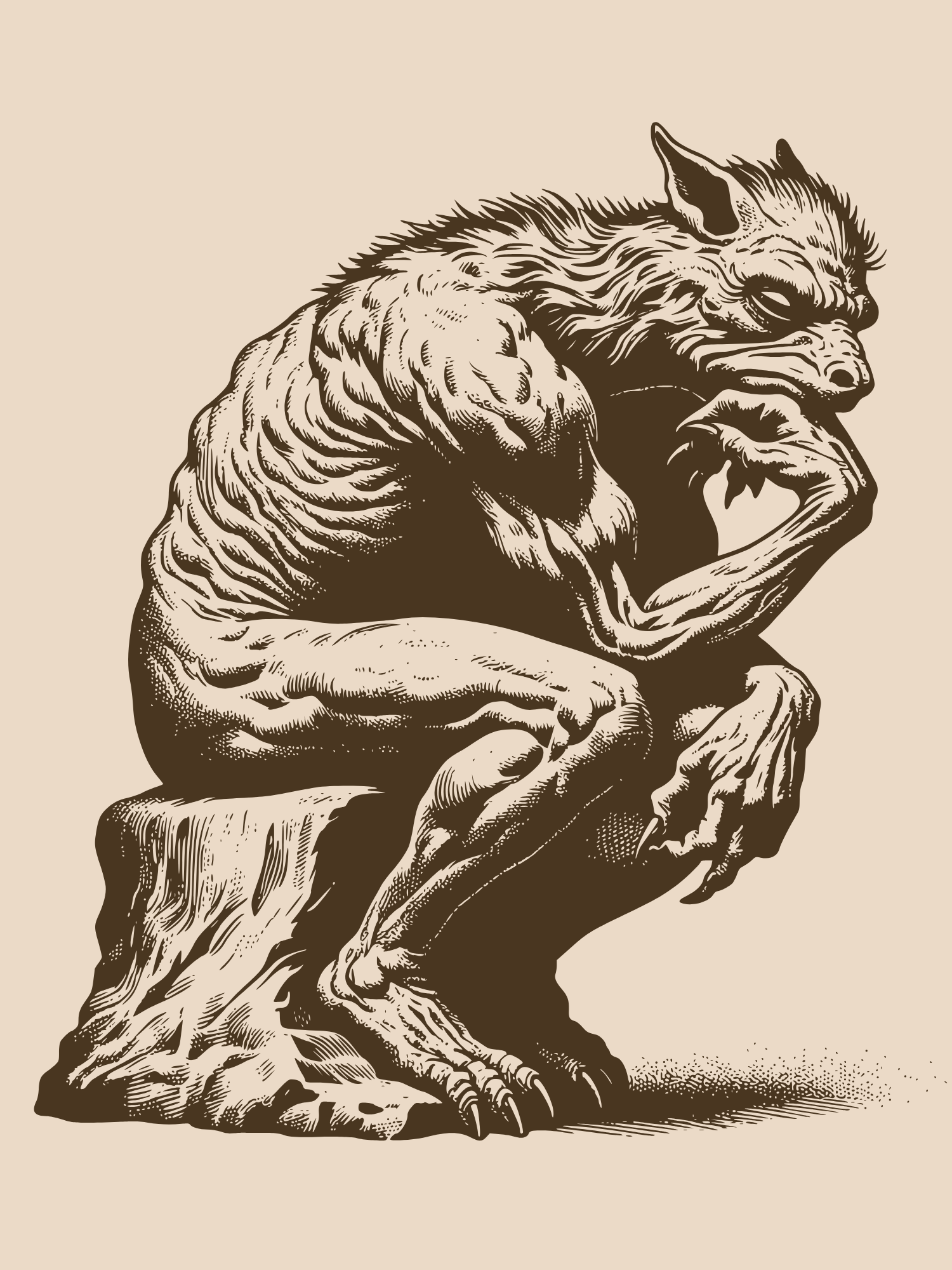 Chupacabra Thinker Unisex T-Shirt product image (1)