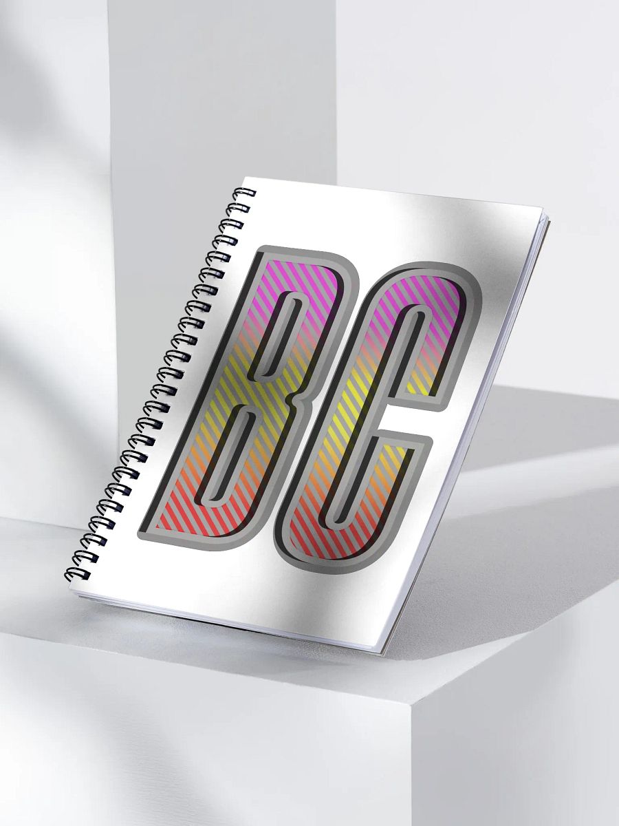 BC British Colombia Block Letters Vibrant Striped Notebook product image (3)