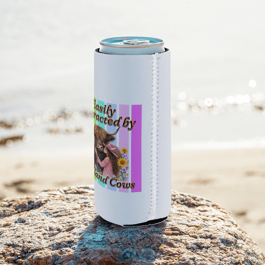 Easily Distracted By Highland Cow Embrace Can Cooler product image (8)