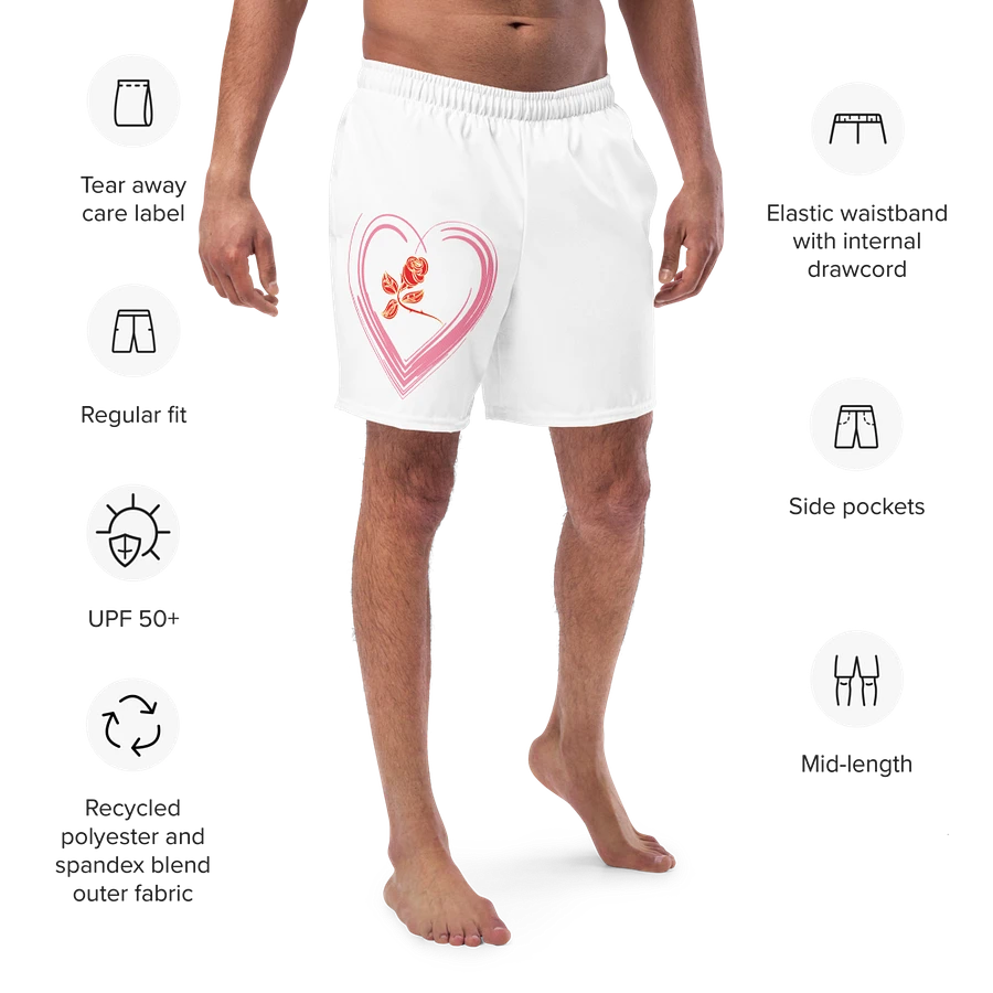 Golden Rose Heart All-Over Swim Trunks product image (21)